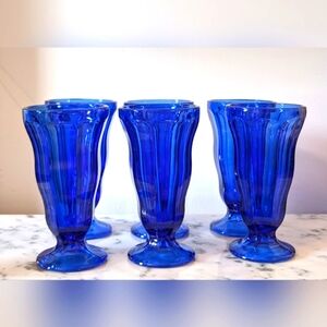 Fountain ware, Ice Cream Dish, Parfait Glasses, Cobalt Blue